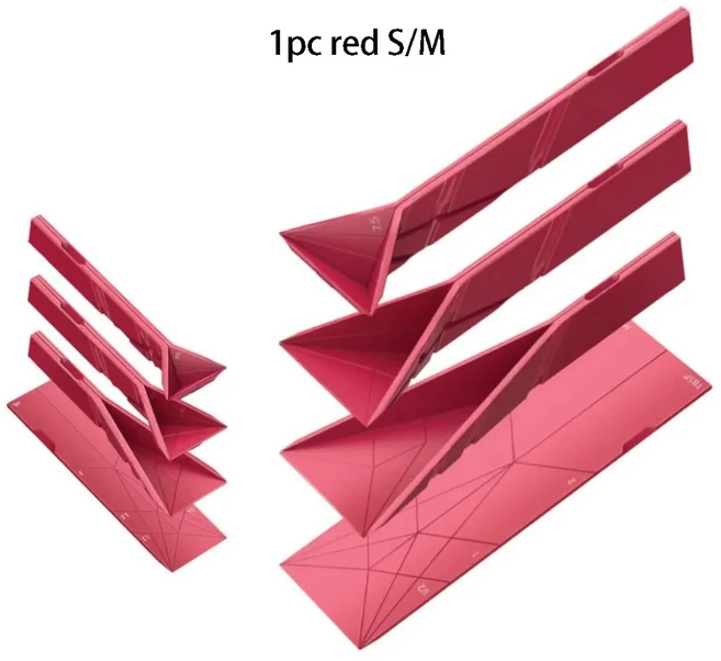 다각형 평면 3 in 1 측정 숟가락 다기능 접이식 요리 베이킹 테이블 스푼 컵, 01 Red, 01 Red