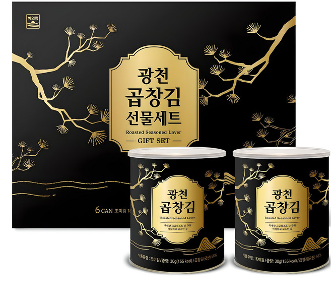 광천 곱창김 캔김, 30g, 6개