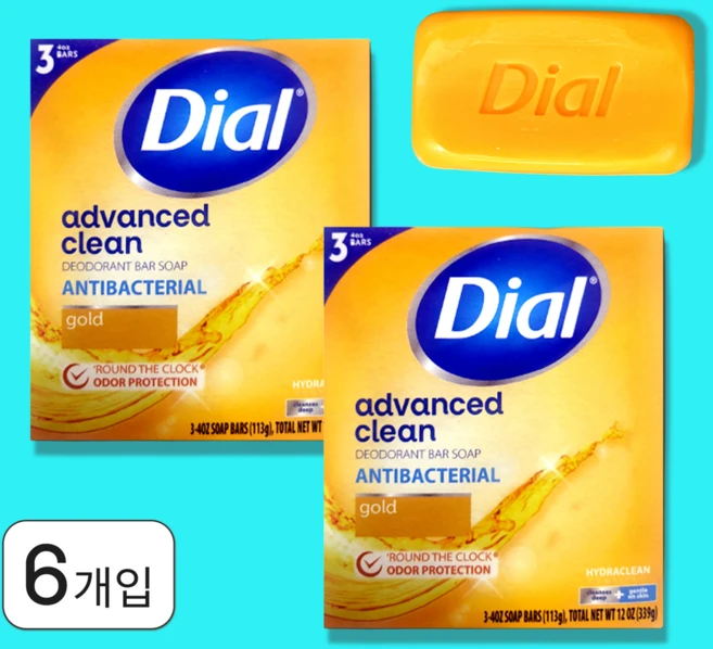 다이알 골드 비누 얼굴 세수 목욕 때 클렌징 거품 바디 워시, 113g, 6개입 - 쿠팡