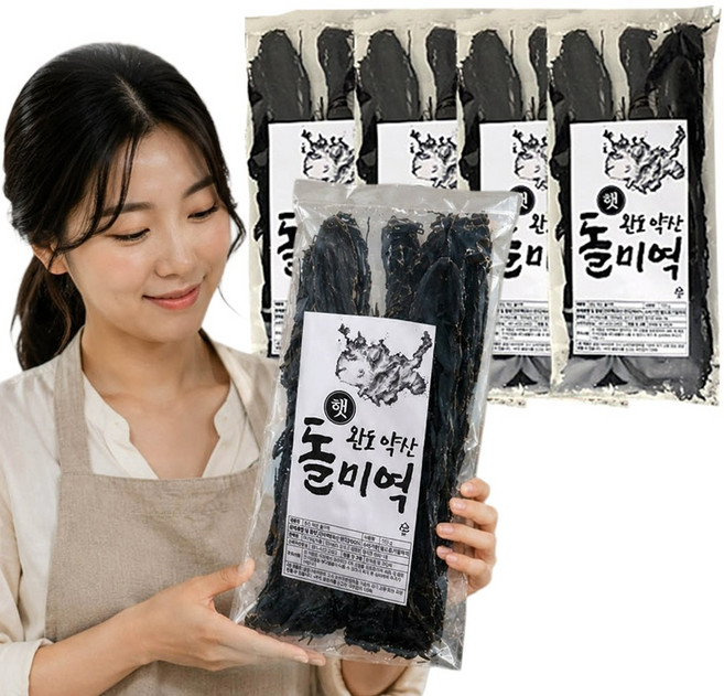 TV홈쇼핑정품 완도 약산 햇 돌미역 100% 자연산 국내산 권종일장인 건미역, 480g, 1세트