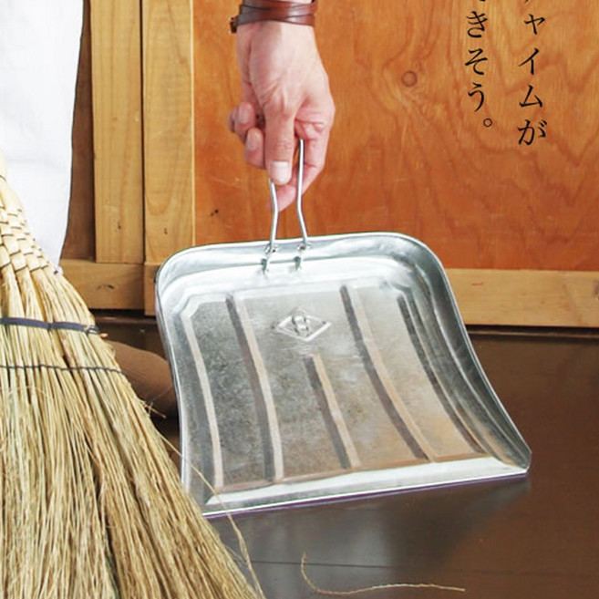 재팬 일본 빈티지풍 쓰레받기 쓰레받이 양철 더스트팬, 1개