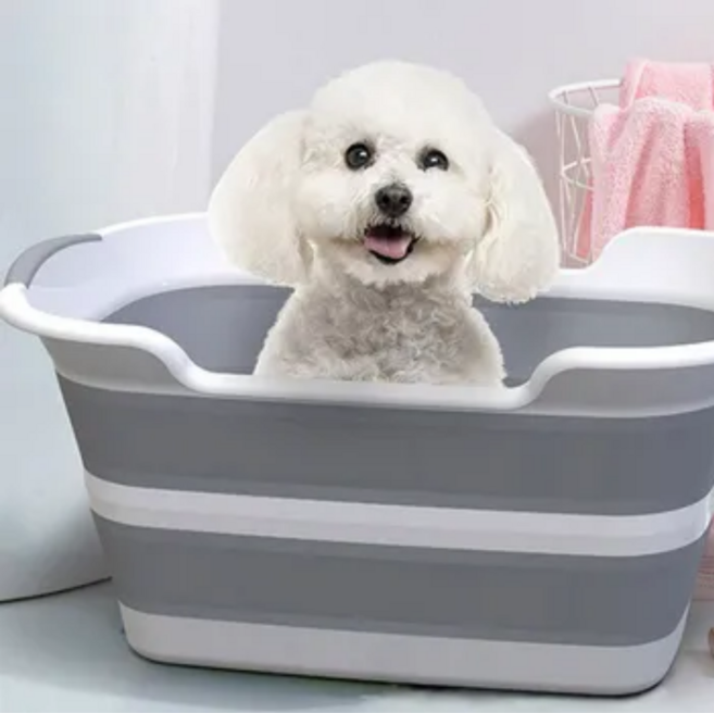 두루머리 강아지 목욕통 접이식 욕조, 소형, 1개