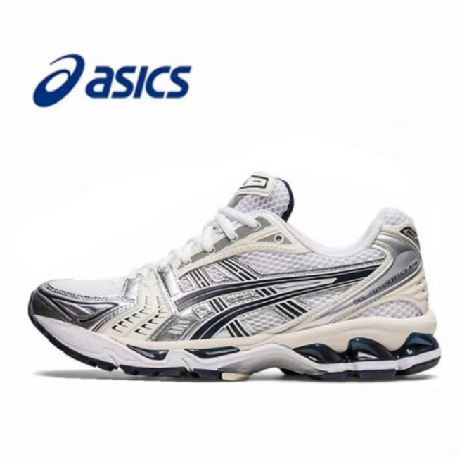 AISCS젤 카야노 14 화이트 미드나잇 캐리어 그레이 남자 여성 운동화1202A056 + 신발 끈 증정