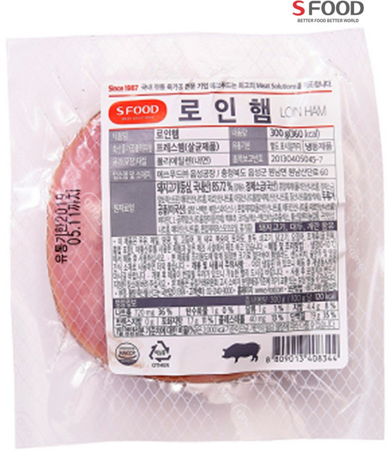에쓰푸드 로인햄 300g 냉동, 1개