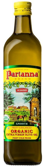 Partanna Everyday Organic 엑스트라 버진 올리브 오일 시칠리아에서 수확한 프리미엄 자연 추출물 카스텔베트라노 순수 정통 이탈리아 단일량 풍부한 맛과 전통 7, 25.5 fl oz, 750ml