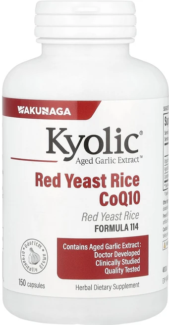 영양소를추분히 Kyolic Aged Garlic Extract™ 홍국 + CoQ10 포뮬라 114 캡슐 150정 채워야합니다, KyolicAgedGarlicExtract홍국CoQ10, 1개 - 쿠팡