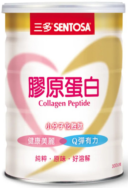 三多 SENTOSA 膠原蛋白 小分子 健康美麗 Q彈有力, 300g, 1個