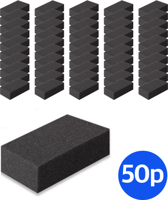 다온홈 미용실 머리카락 털이개 스펀지, 50개, 블랙