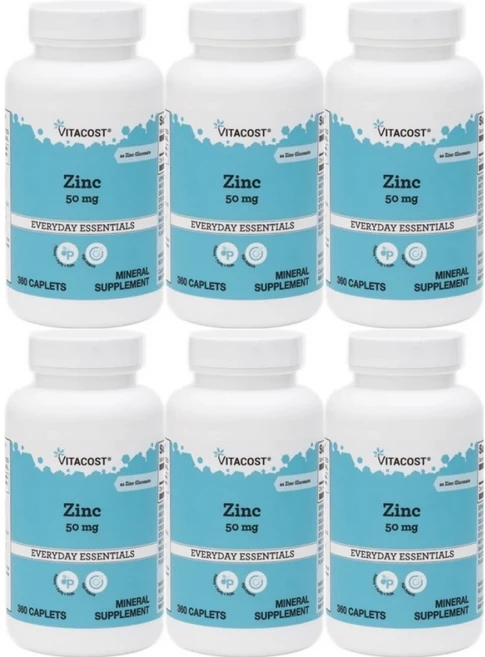비타코스트 아연 50mg, 6개, 360정 - 쿠팡