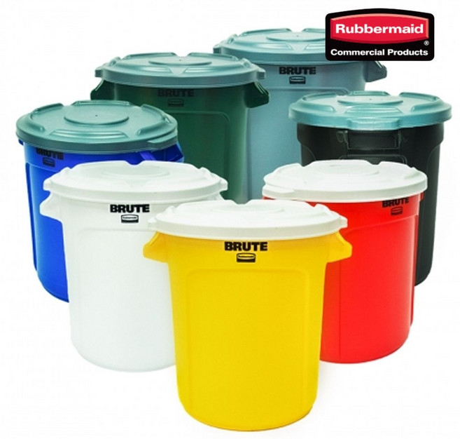 벤티드 브루트 컨테이너 37L세트 (통+뚜껑) 대형 휴지통 대용량쓰레기통, 벤티드 브루토 컨테이너 37L 세트 (진녹색)