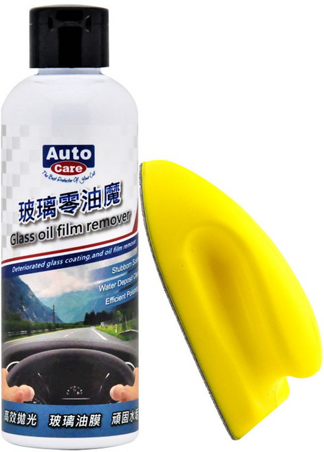 Auto Care 玻璃油膜去除劑, 1個, 零油魔＋魔刷