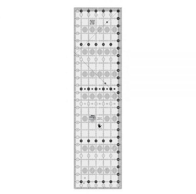 Creative Grids 퀼트 눈금자 16.5cm x 61.9cm(6-1/2인치 24-1/2인치) 직사각형 - CGR24LEFT 미국산 미끄럼 방지 그립 아크릴 퀼팅 바느