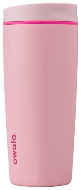 Owala SmoothSip 슬라이더 단열 스테인리스 스틸 커피 텀블러, 1개, 591ml, 핑크