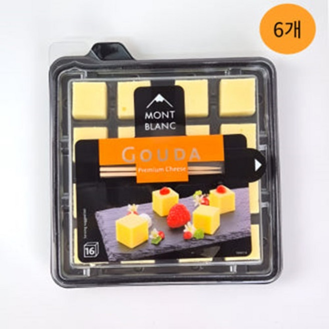 몽블랑 고다 큐브 치즈, 100g, 6개
