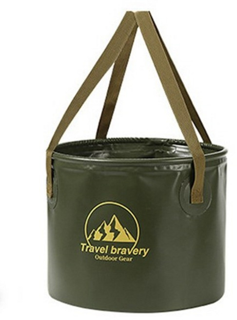 하이퍼플래닛 캠핑용 접이식 버킷 20L, 그린, 1단, 1개