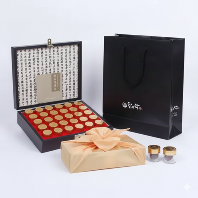 부모님 명절 선물 세트 홍삼환 경옥별빛단 30환 (고급 쇼핑백 포함), 30개, 5g