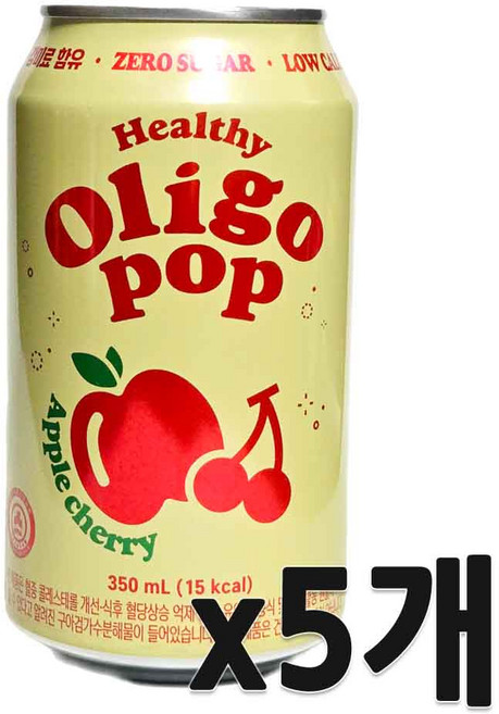 헬씨 올리고팝 애플체리, 5개, 350ml