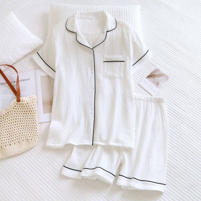 데일리 순면 파스텔 반팔 잠옷 세트