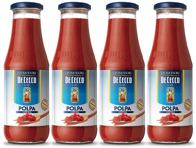 데체코 토마토 파스타 소스 690g x 4 (포모도로 4개), 4개