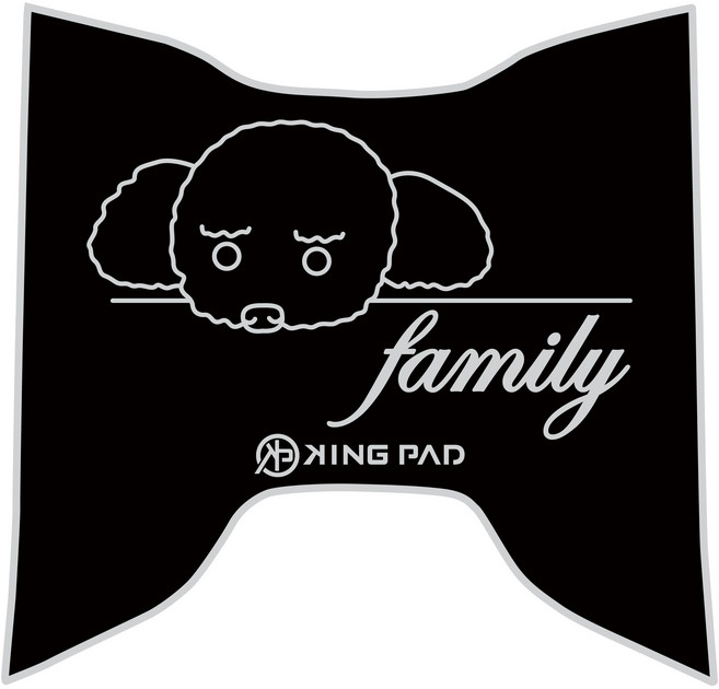 KING PAD VINOORA 125 機車腳踏墊 小小兵 止滑腳踏墊 立體造型腳踏墊, 貴賓M58(淡灰)XS