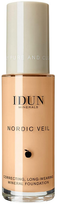 유럽 IDUN Minerals 노르딕 베일 리퀴드 파운데이션 풀 커버리지 FREJA-Warm Light 26ml 커버력 지속 매트 마감 비건 베이스메이크업 리퀴드형 크림형 스킨케어, 1개