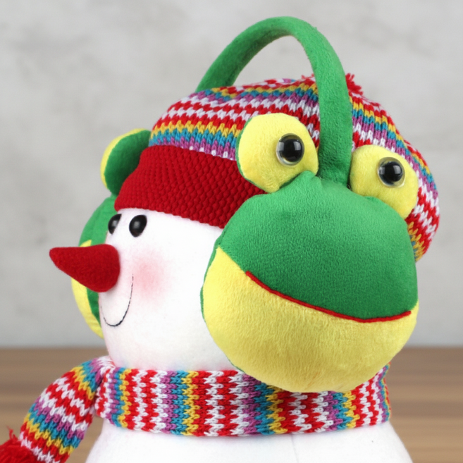 왕눈이 개구리 캐릭터 방한 귀마개 겨울 보송보송 털귀덮개 귀도리