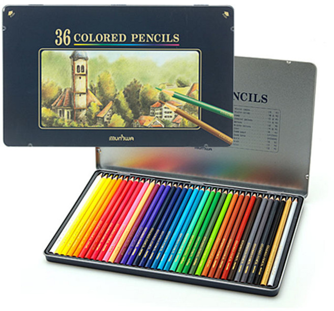 문화 일반색연필 36색 1개, 단품