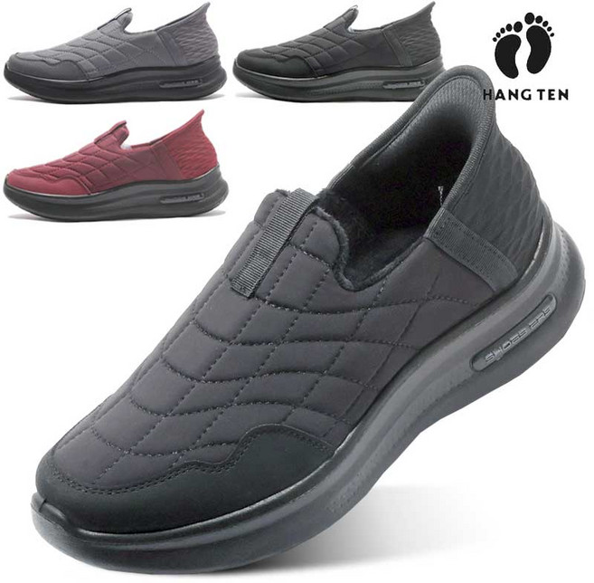 손대지 않고 신는 겨울 패딩 슬립온 안감기모 생활방수 워킹화 남자 여자 단화 3706