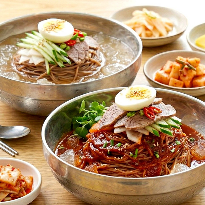 화평동 세숫대야 왕 냉면 왕 물냉면 5인 + 비빔 5인