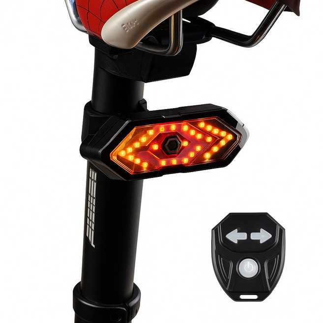 아띠꼴로 자전거 방향지시등 킥보드 무선 깜박이 후미등, 1개