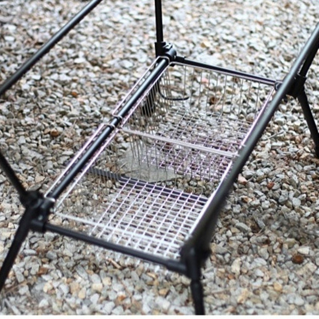 레드코코 캠핑테이블 알루미늄 롤테이블 접이식 높이조절 좌식, 스틸메쉬넷