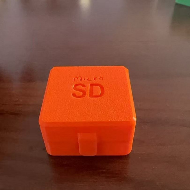 SD卡收納盒 TF卡 Micro SD 相機記憶卡盒 一體硬殼, 加厚橙色款,7張SD卡收納盒, 1個, 7張SD卡