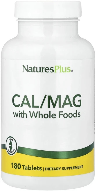 NaturesPlus 천연식품 함유 칼슘/마그네슘 180정, NaturesPlus천연식품함유칼슘마그네슘180정, 1개 - 쿠팡