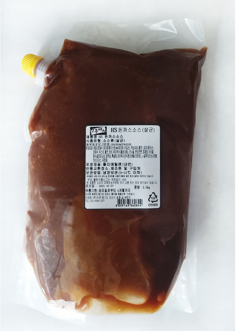 안주세상 돈가스소스 2kg 편리한 튜브형 업소용 돈가스소스, 1개