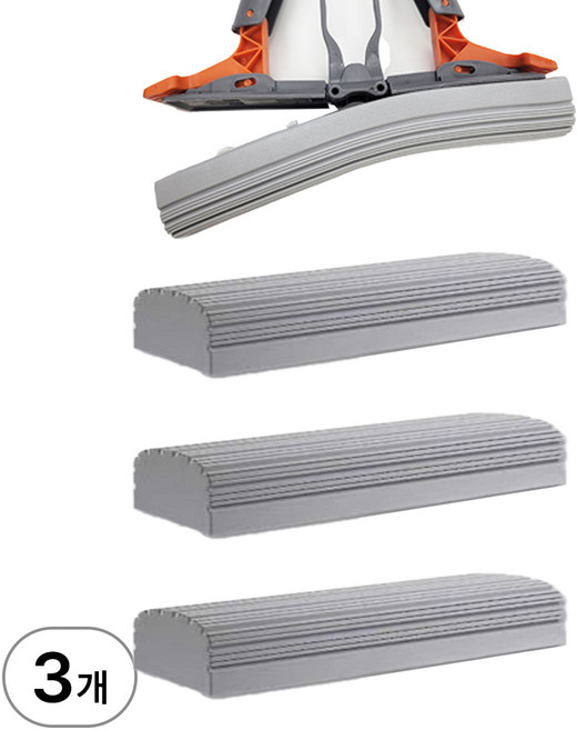 클린트 물기제거 스펀지 밀대걸레 리필, 3개