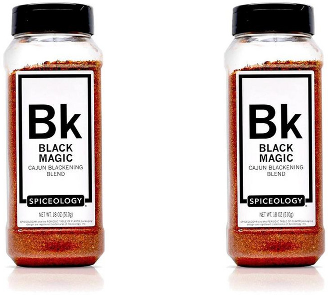 SPICEOLOGY Black Magic Cajun Blackening Seasoning 스파이스올로지 블랙 매직 케이준 블랙커닝 시즈닝, 2개, 510g