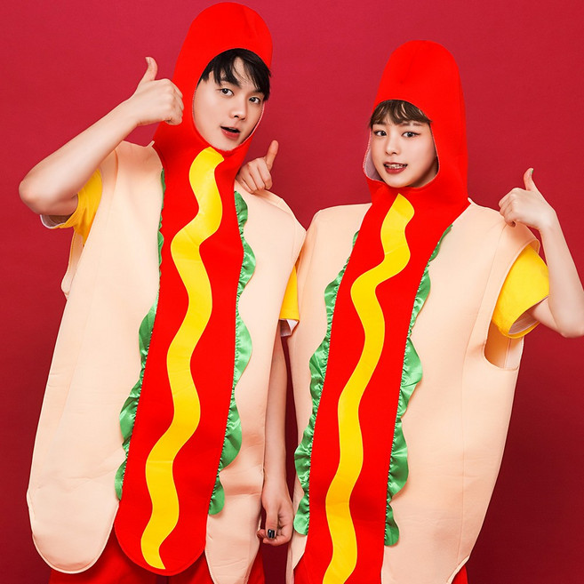 바이시스 핫도그 감자칩수트 반티세트 할로윈의상 졸업사진의상 체육대회 할로윈코스튬 애니메이션코스프레