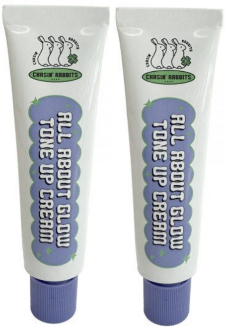 체이싱래빗 올어바웃 글로우 수분밀착 톤업크림 (50ml+50ml) 100ml 톤업크림 쿨톤치트키 워터프루프 밀착력 업 화사, 1개