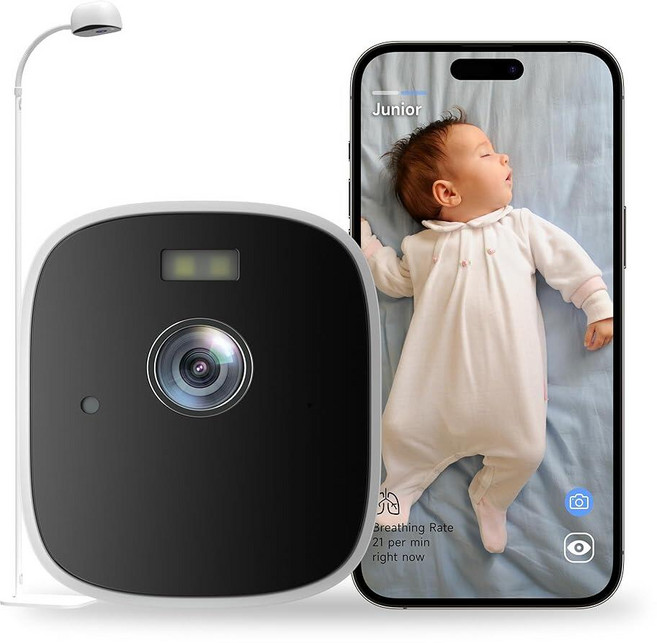 RICHCHO Smart Baby Monitor with Floor Stand 2K Crib Camera AI Breathing Monitor No Wearables WiFi, RICHCHO Smart Baby Monitor wit