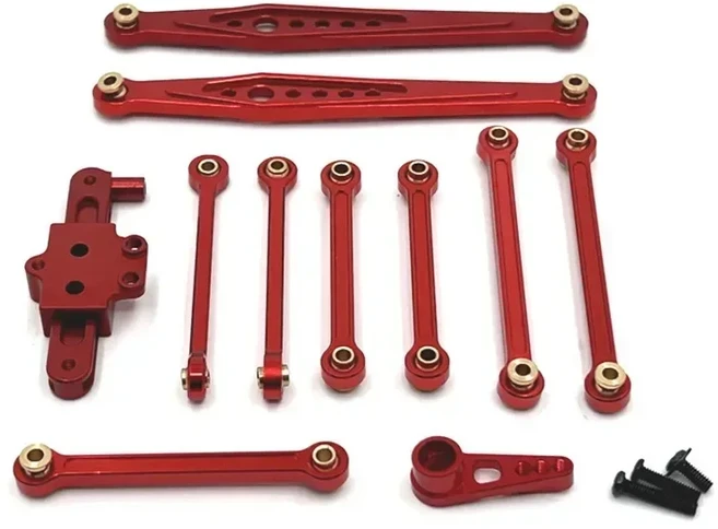 Wltoys 124006 12423 금속 업그레이드 부품 키트 스티어링 어셈블리 링크로드 서보 암 1/12 RC 자동차 액세