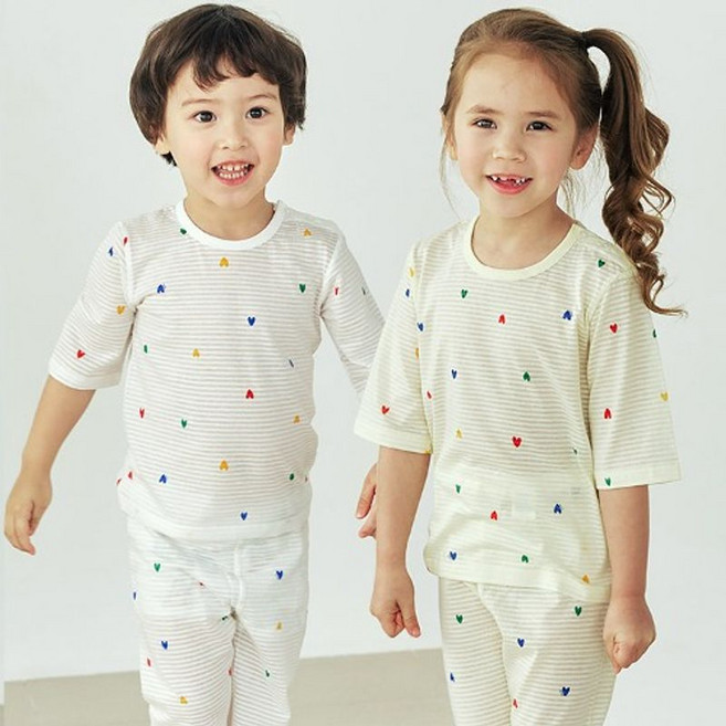 아이숲 썸하트 칠부실내복 2color