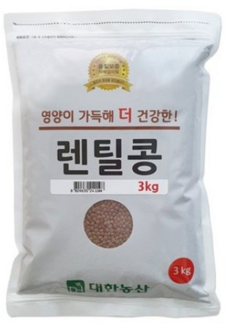 대한농산 렌틸콩, 3kg, 4개