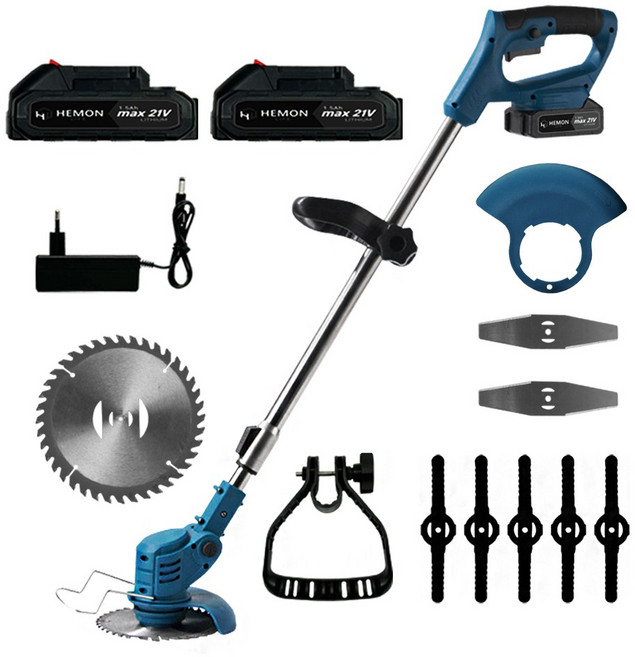 헤이즈 다벤다 미니 예초기 저중량 무선 예초기 충전식 배터리 2, 본품 + 배터리 2개, 1개