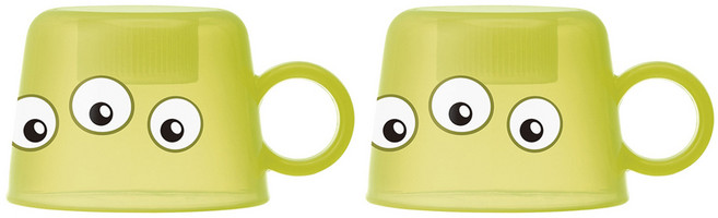 스케이터 페트병 뚜껑이 붙어 있는 머그컵, 2개, 토이스토리 알린