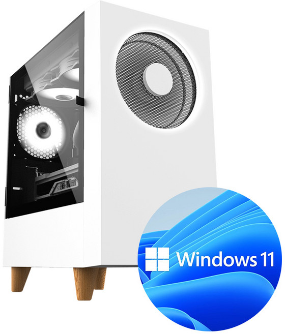 굿프렌드PC 로켓프렌드 윈도우11 게이밍 조립 컴퓨터, AMD83 (7500F 4060Ti), 화이트, 1TB