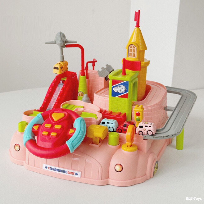 키즈브릭스 직접 조작하는 마법의성 코딩 로드 장난감, 핑크, 1개