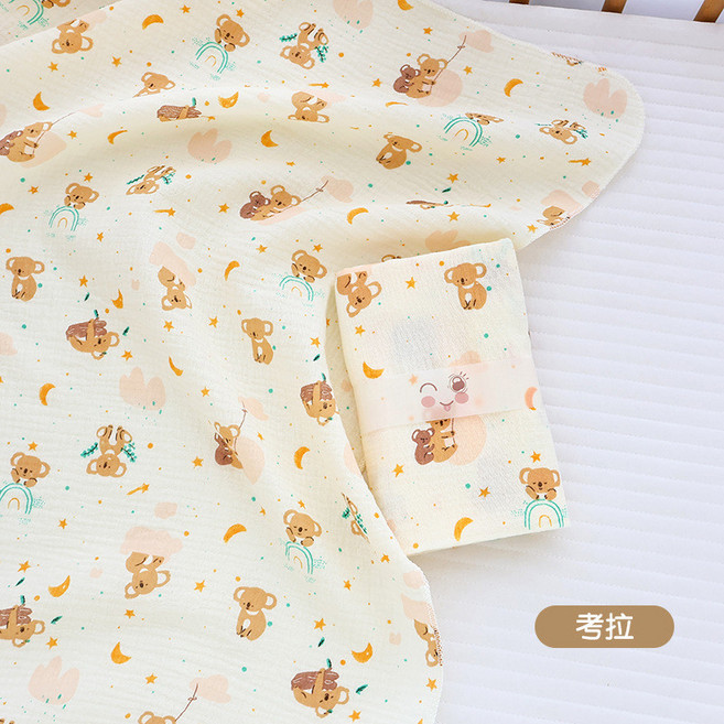 嬰兒包巾 雙層紗布包巾 - 防驚跳包巾 新生兒適用 多用途: 蓋毯/浴巾/推車蓋毯