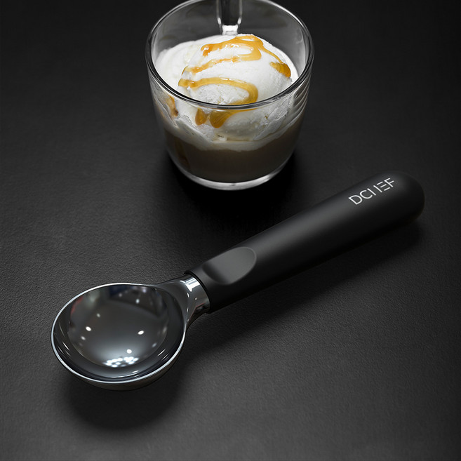 아이스크림 그릭케이크 스테인레스 감성 스쿱, 1개, 블랙