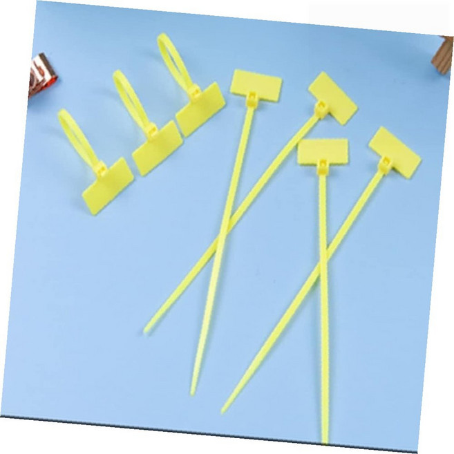 루나mall 이름표 케이블타이 소형 노랑 100P 꼬리표