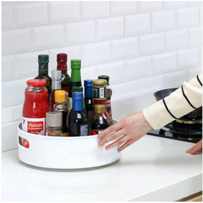 냉장고 정리 회전트레이, 1개, 블루